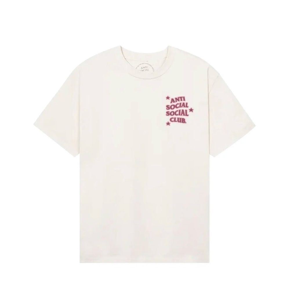 Anti Social Social Club Cream T-Shirt with Its All A Blue Tee size medium